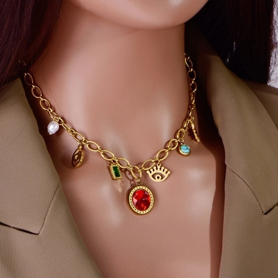 Charm Necklace- 18K Gold Plated