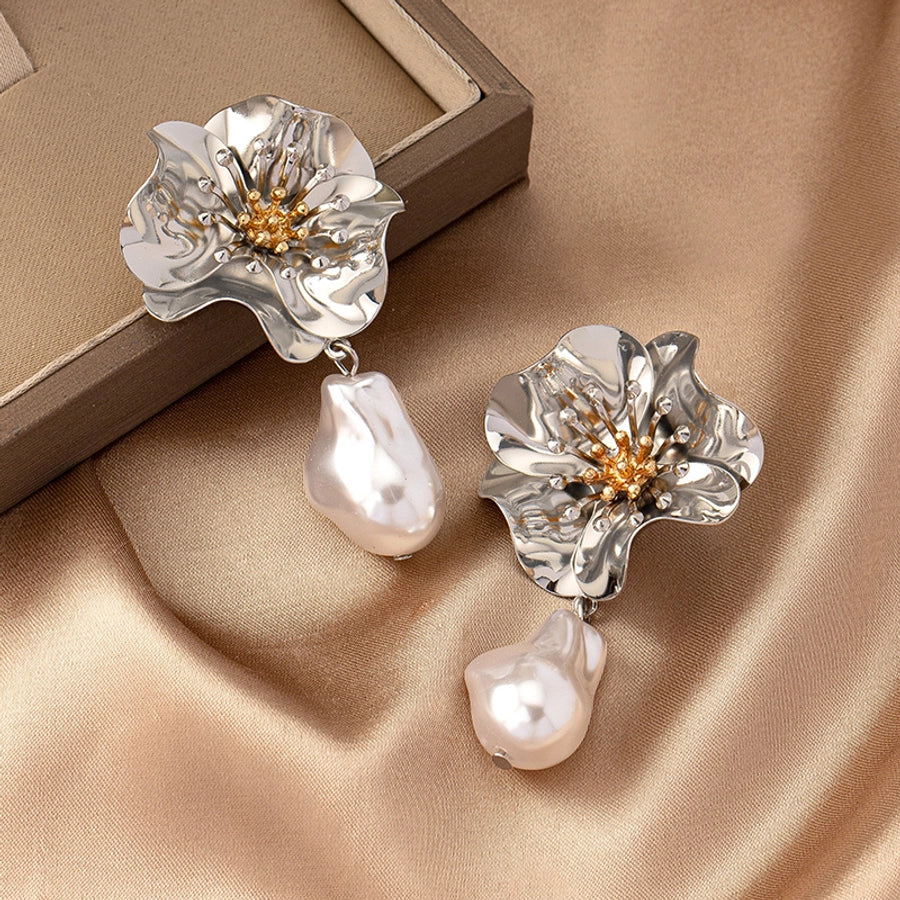 French flower Drop earrings