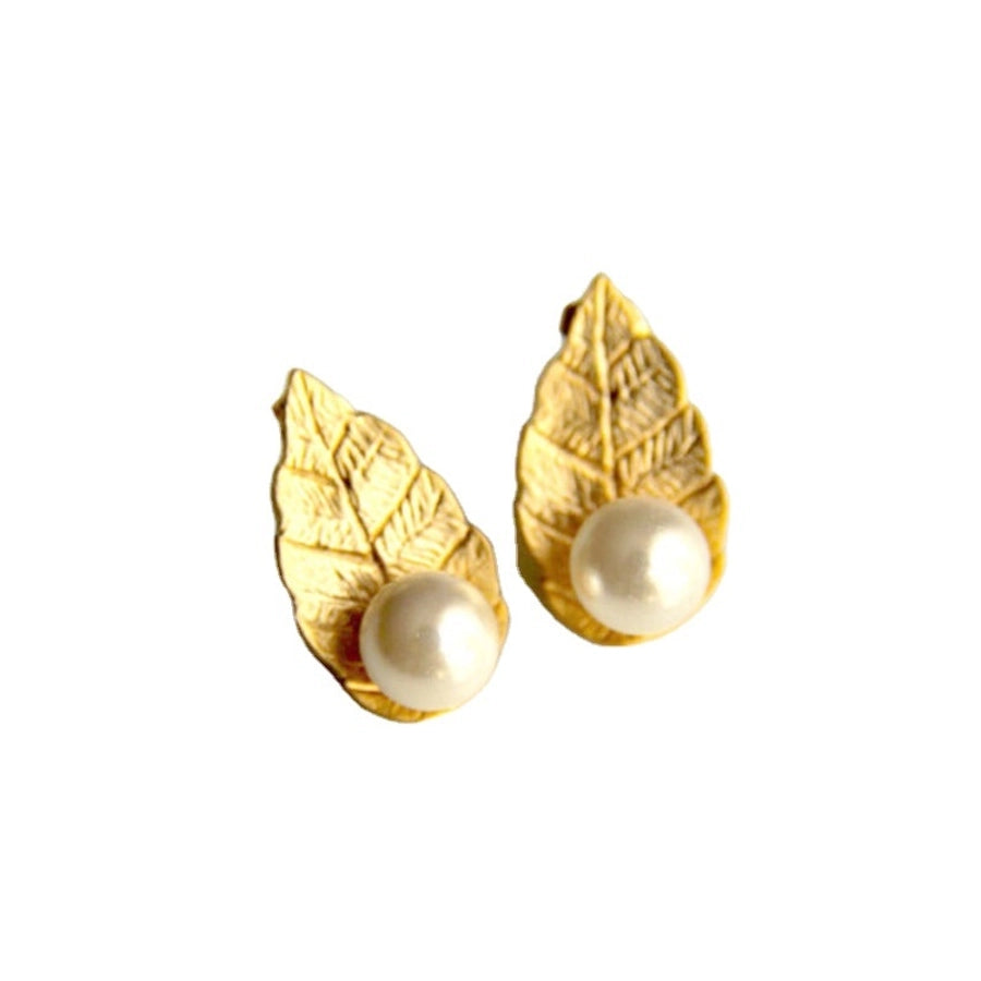 Leaf Stud Earrings
