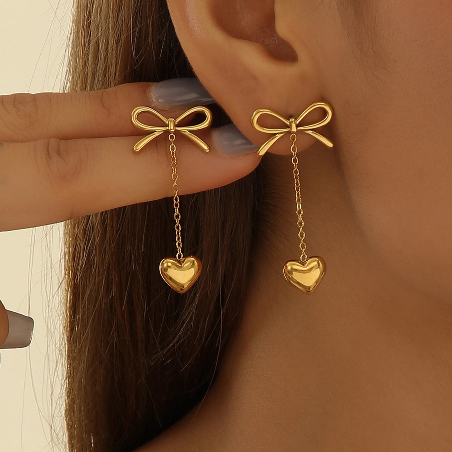 Gold Drop Earrings (18K Gold Plated)