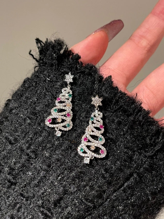 Christmas tree Tassel earrings
