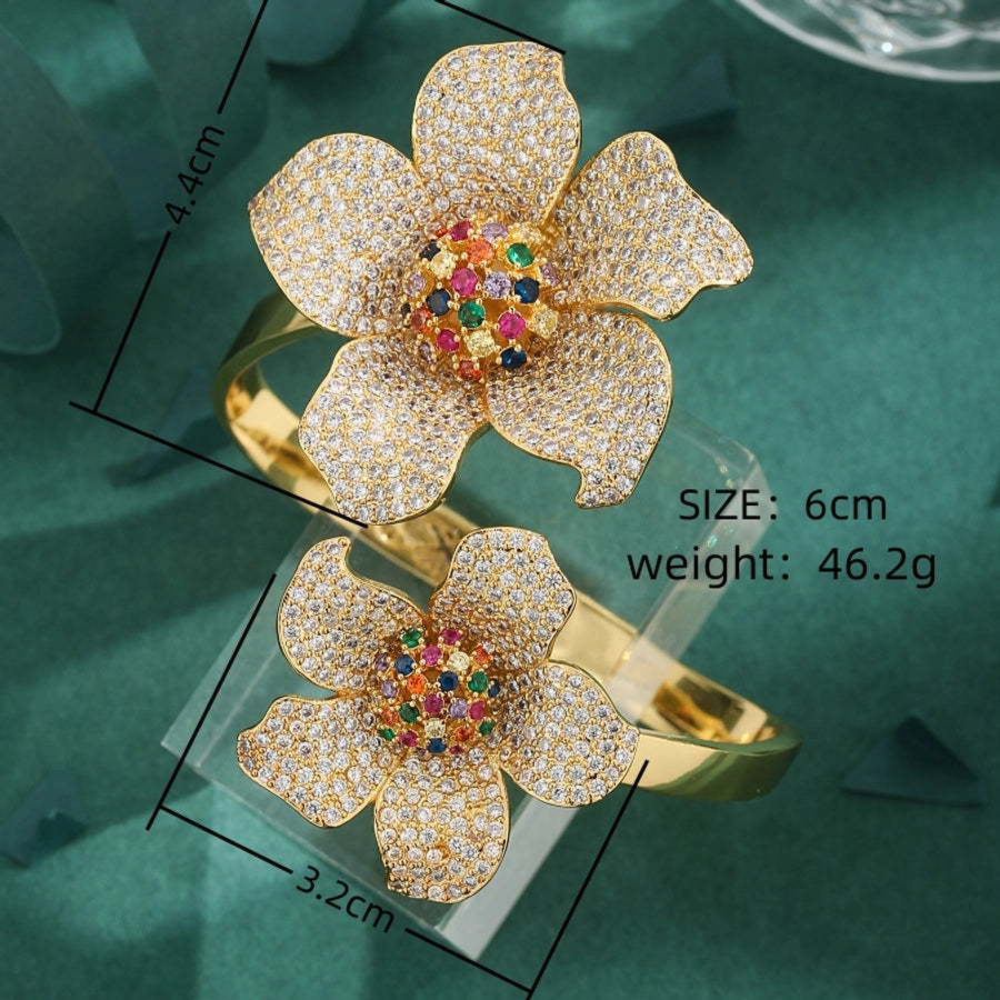 Zirconium Flower Bangle