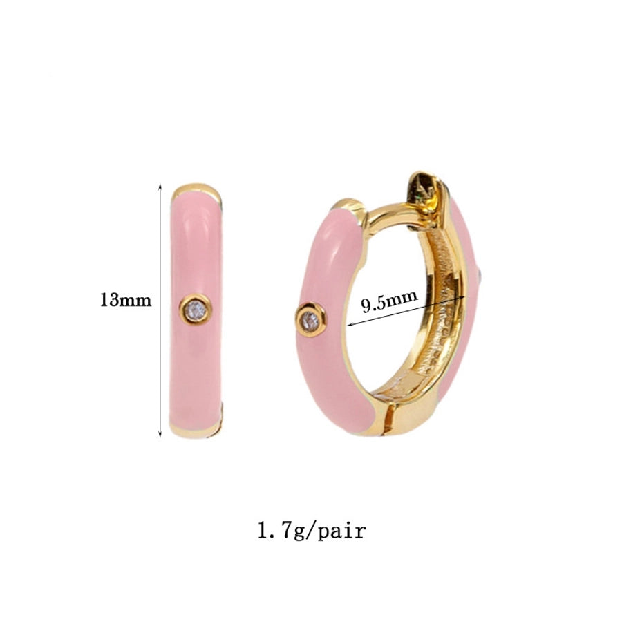 Pink Heart Drop Earrings