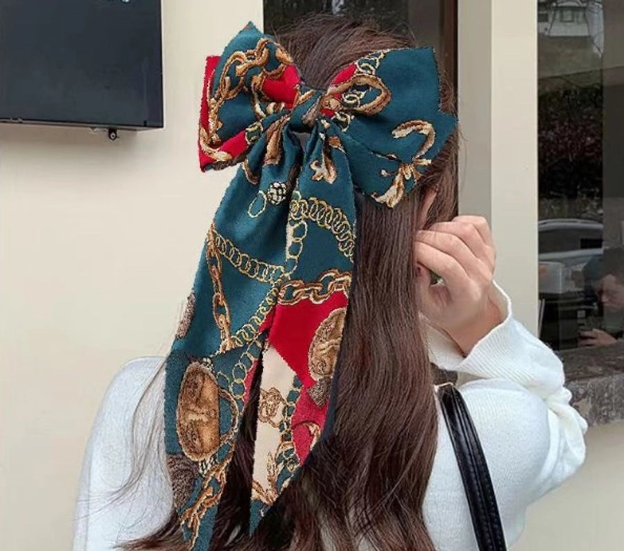 Printed Bow Knot Hairclip