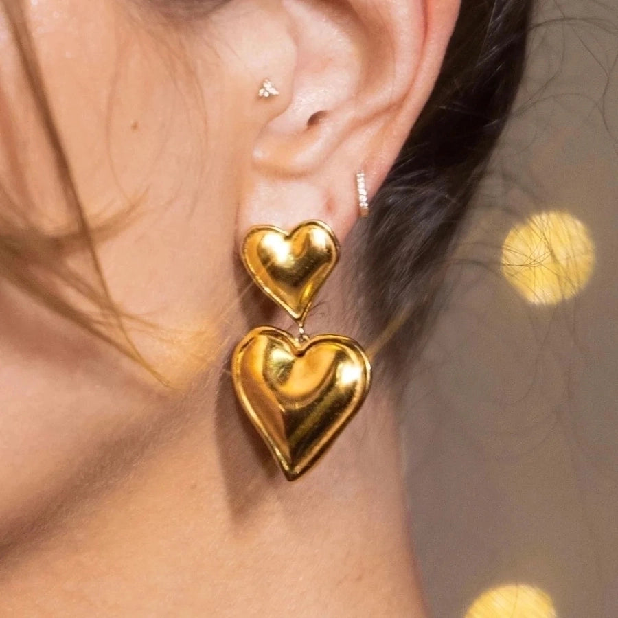 Heart Drop Earrings