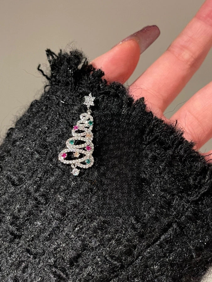 Christmas tree Tassel earrings