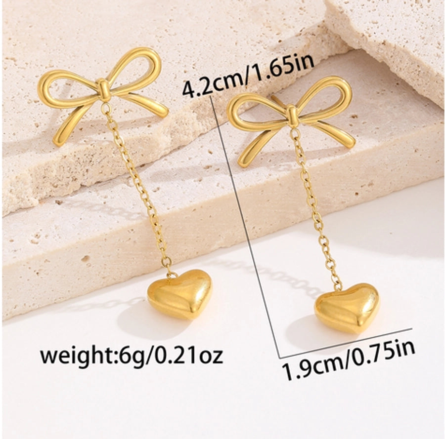 Gold Drop Earrings (18K Gold Plated)
