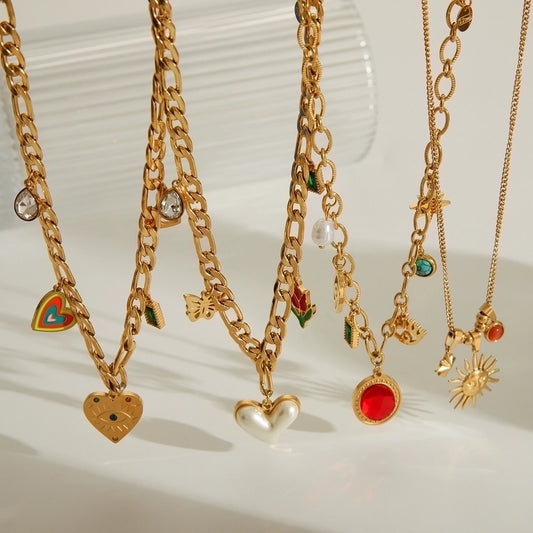 Charm Necklace- 18K Gold Plated
